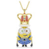 Colgante del Rey Bob de los Minions con pavé, multicolor, chapado en tono dorado Colgante del Rey Bob de los Minions con pavé, multicolor, chapado en tono dorado