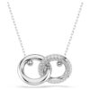 Colgante Dextera con anillos entrelazados, blanco, chapado en rodio Colgante Dextera con anillos entrelazados, blanco, chapado en rodio