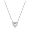 Colgante Eternity con diamantes cultivados en laboratorio de 0,5 quilates en total, forma de corazón, plata de ley Colgante Eternity con diamantes cultivados en laboratorio de 0,5 quilates en total, forma de corazón, plata de ley