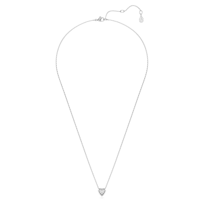 Colgante Eternity con diamantes cultivados en laboratorio de 0,5 quilates en total, forma de corazón, plata de ley Colgante Eternity con diamantes cultivados en laboratorio de 0,5 quilates en total, forma de corazón, plata de ley