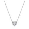 Colgante Eternity con diamantes cultivados en laboratorio de 0,5 quilates en total, forma de corazón, plata de ley Colgante Eternity con diamantes cultivados en laboratorio de 0,5 quilates en total, forma de corazón, plata de ley
