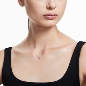 Colgante Galaxy con diamantes cultivados en laboratorio, 0,5 ct en total, forma redonda, oro blanco de 14K