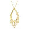 Colgante Gema con cortes variados, multicolor, chapado en tono dorado Colgante Gema con cortes variados, multicolor, chapado en tono dorado