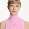 Colgante Gema con cortes variados, rosa, chapado en rodio Colgante Gema con cortes variados, rosa, chapado en rodio