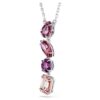 Colgante Gema con cortes variados, rosa, chapado en rodio Colgante Gema con cortes variados, rosa, chapado en rodio
