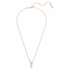 Colgante «Hyperbola» con cortes mixtos, diseño retorcido, blanco, chapado en tono oro rosa Colgante «Hyperbola» con cortes mixtos, diseño retorcido, blanco, chapado en tono oro rosa