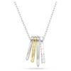 Colgante «Hyperbola» con cortes variados, blanco, acabado en metales mixtos Colgante «Hyperbola» con cortes variados, blanco, acabado en metales mixtos