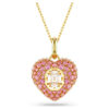 Colgante Idyllia con corte octogonal, perla de cristal, corazón, rosa, chapado en tono dorado Colgante Idyllia con corte octogonal, perla de cristal, corazón, rosa, chapado en tono dorado