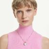Colgante Idyllia con cortes mixtos, forma de corazón, blanco, chapado en tono dorado Colgante Idyllia con cortes mixtos, forma de corazón, blanco, chapado en tono dorado