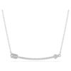 Colgante Idyllia con cortes mixtos, forma de flecha, blanco, chapado en rodio Colgante Idyllia con cortes mixtos, forma de flecha, blanco, chapado en rodio