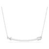 Colgante Idyllia con cortes mixtos, forma de flecha, blanco, chapado en rodio Colgante Idyllia con cortes mixtos, forma de flecha, blanco, chapado en rodio