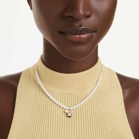 Colgante Idyllia con cortes variados, abeja, multicolor, chapado en tono dorado