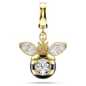 Colgante Idyllia con cortes variados, abeja, multicolor, chapado en tono dorado