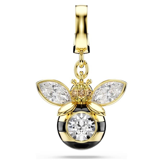 Colgante Idyllia con cortes variados, abeja, multicolor, chapado en tono dorado Colgante Idyllia con cortes variados, abeja, multicolor, chapado en tono dorado