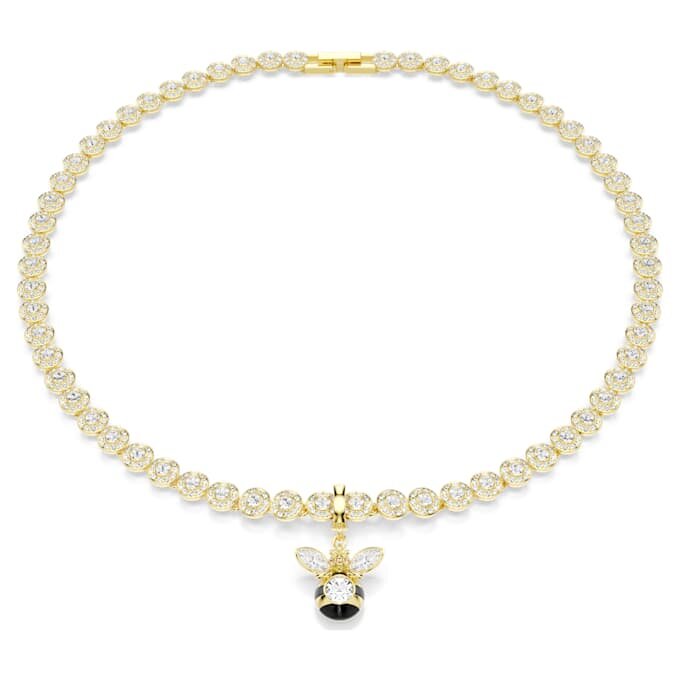 Colgante Idyllia con cortes variados, abeja, multicolor, chapado en tono dorado Colgante Idyllia con cortes variados, abeja, multicolor, chapado en tono dorado