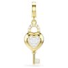 Colgante Idyllia con cortes variados, corazón con llave, blanco, chapado en oro Colgante Idyllia con cortes variados, corazón con llave, blanco, chapado en oro