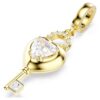 Colgante Idyllia con cortes variados, corazón con llave, blanco, chapado en oro Colgante Idyllia con cortes variados, corazón con llave, blanco, chapado en oro