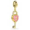 Colgante Idyllia con cortes variados, corazón con llave, blanco, chapado en oro Colgante Idyllia con cortes variados, corazón con llave, blanco, chapado en oro