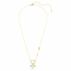 Colgante Idyllia con cortes variados, corazón, llave, rosa, chapado en tono dorado Colgante Idyllia con cortes variados, corazón, llave, rosa, chapado en tono dorado