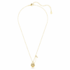 Colgante Idyllia con cortes variados, corazón, llave, rosa, chapado en tono dorado Colgante Idyllia con cortes variados, corazón, llave, rosa, chapado en tono dorado