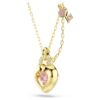 Colgante Idyllia con cortes variados, corazón, llave, rosa, chapado en tono dorado Colgante Idyllia con cortes variados, corazón, llave, rosa, chapado en tono dorado