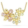 Colgante Idyllia con cortes variados, flor, multicolor, chapado en tono dorado Colgante Idyllia con cortes variados, flor, multicolor, chapado en tono dorado