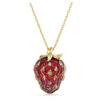 Colgante Idyllia con cortes variados, fresa, rojo, chapado en tono dorado Colgante Idyllia con cortes variados, fresa, rojo, chapado en tono dorado