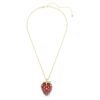 Colgante Idyllia con cortes variados, fresa, rojo, chapado en tono dorado Colgante Idyllia con cortes variados, fresa, rojo, chapado en tono dorado