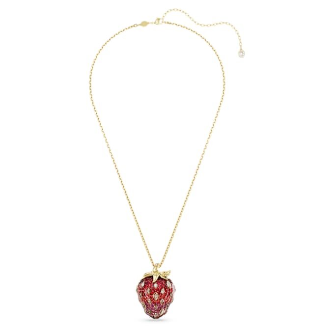 Colgante Idyllia con cortes variados, fresa, rojo, chapado en tono dorado Colgante Idyllia con cortes variados, fresa, rojo, chapado en tono dorado