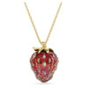 Colgante Idyllia con cortes variados, fresa, rojo, chapado en tono dorado Colgante Idyllia con cortes variados, fresa, rojo, chapado en tono dorado
