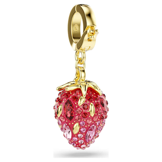 Colgante Idyllia con cortes variados, fresa, rojo, chapado en tono dorado Colgante Idyllia con cortes variados, fresa, rojo, chapado en tono dorado