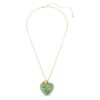 Colgante Idyllia con cortes variados, manzana, verde, chapado en tono dorado Colgante Idyllia con cortes variados, manzana, verde, chapado en tono dorado