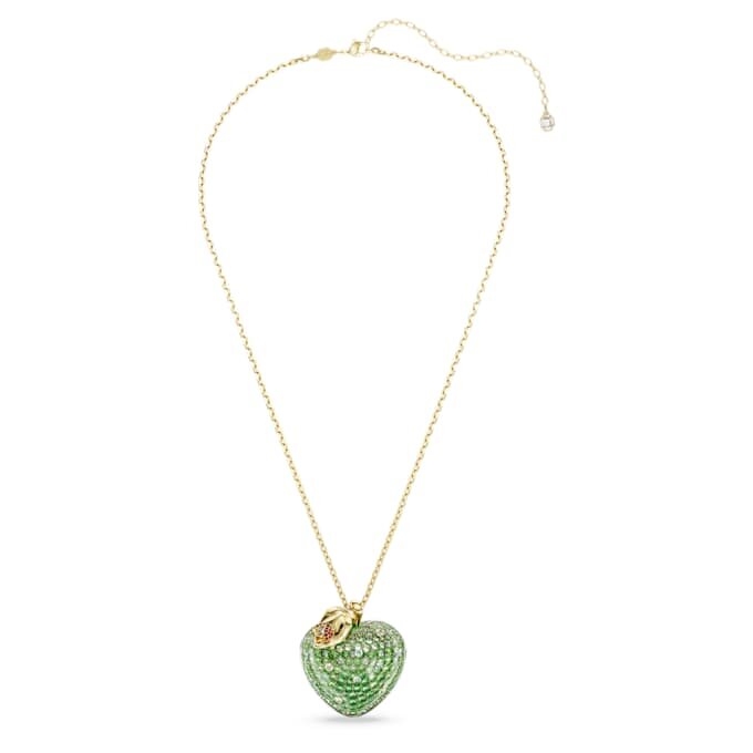 Colgante Idyllia con cortes variados, manzana, verde, chapado en tono dorado Colgante Idyllia con cortes variados, manzana, verde, chapado en tono dorado