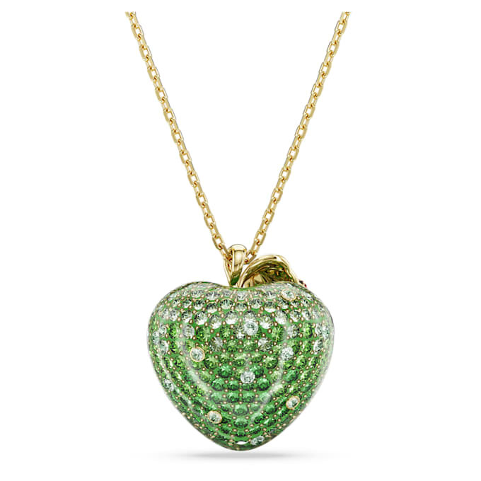 Colgante Idyllia con cortes variados, manzana, verde, chapado en tono dorado Colgante Idyllia con cortes variados, manzana, verde, chapado en tono dorado