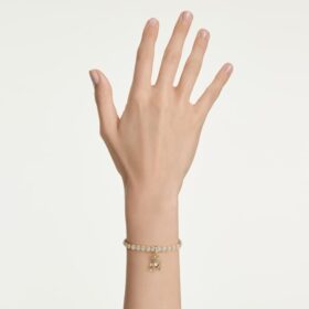 Colgante Idyllia con cortes variados, osito, tono dorado, chapado en tono dorado