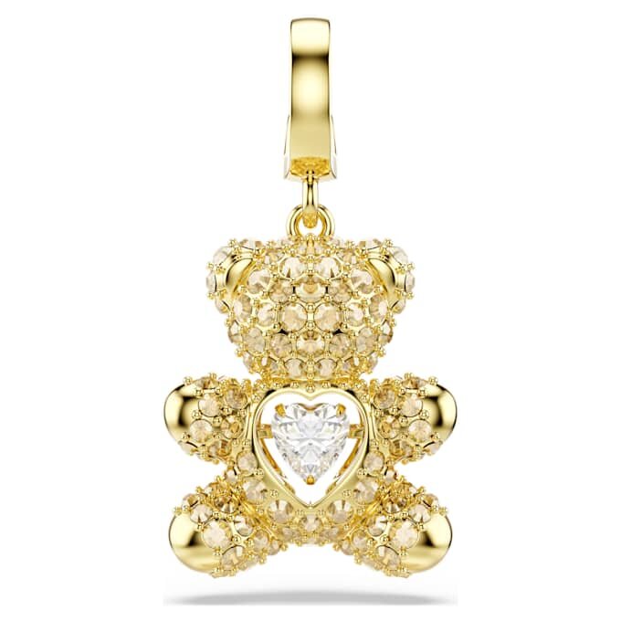 Colgante Idyllia con cortes variados, osito, tono dorado, chapado en tono dorado Colgante Idyllia con cortes variados, osito, tono dorado, chapado en tono dorado