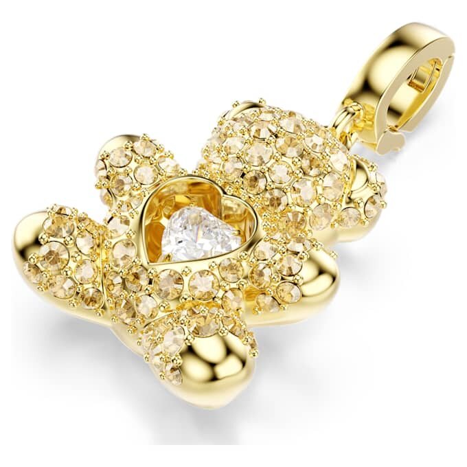 Colgante Idyllia con cortes variados, osito, tono dorado, chapado en tono dorado Colgante Idyllia con cortes variados, osito, tono dorado, chapado en tono dorado