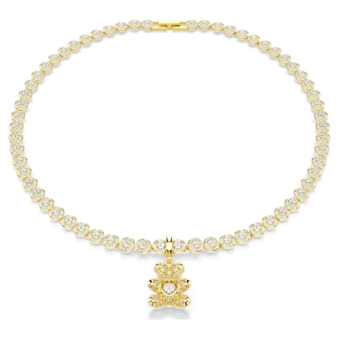 Colgante Idyllia con cortes variados, osito, tono dorado, chapado en tono dorado Colgante Idyllia con cortes variados, osito, tono dorado, chapado en tono dorado