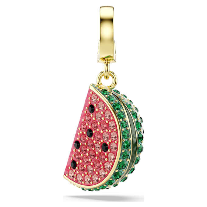 Colgante Idyllia con cortes variados, sandía, multicolor, chapado en tono dorado Colgante Idyllia con cortes variados, sandía, multicolor, chapado en tono dorado