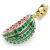 Colgante Idyllia con cortes variados, sandía, multicolor, chapado en tono dorado Colgante Idyllia con cortes variados, sandía, multicolor, chapado en tono dorado