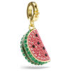 Colgante Idyllia con cortes variados, sandía, multicolor, chapado en tono dorado Colgante Idyllia con cortes variados, sandía, multicolor, chapado en tono dorado
