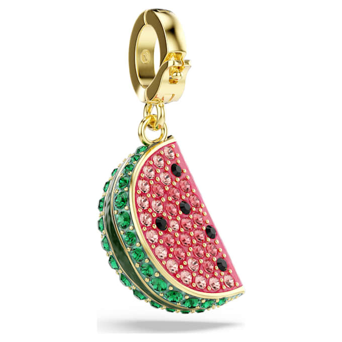 Colgante Idyllia con cortes variados, sandía, multicolor, chapado en tono dorado Colgante Idyllia con cortes variados, sandía, multicolor, chapado en tono dorado