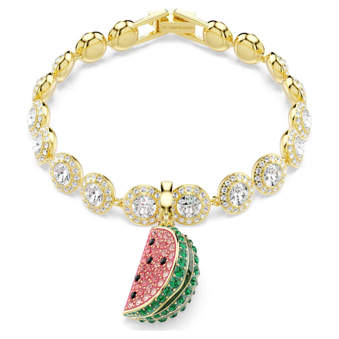 Colgante Idyllia con cortes variados, sandía, multicolor, chapado en tono dorado Colgante Idyllia con cortes variados, sandía, multicolor, chapado en tono dorado