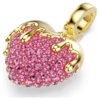 Colgante Idyllia de corte redondo, en forma de corazón, rosa, chapado en tono dorado Colgante Idyllia de corte redondo, en forma de corazón, rosa, chapado en tono dorado