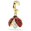 Colgante Idyllia de cortes variados, mariquita, rojo, chapado en tono dorado Colgante Idyllia de cortes variados, mariquita, rojo, chapado en tono dorado