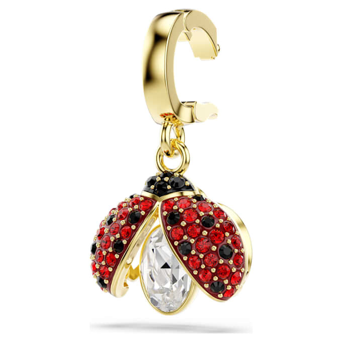 Colgante Idyllia de cortes variados, mariquita, rojo, chapado en tono dorado Colgante Idyllia de cortes variados, mariquita, rojo, chapado en tono dorado