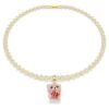 Colgante Idyllia de cortes variados, osito, rosa, chapado en tono dorado Colgante Idyllia de cortes variados, osito, rosa, chapado en tono dorado