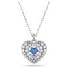 Colgante Idyllia en forma de corazón, azul, chapado en rodio Colgante Idyllia en forma de corazón, azul, chapado en rodio