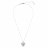 Colgante Idyllia en forma de corazón, azul, chapado en rodio Colgante Idyllia en forma de corazón, azul, chapado en rodio