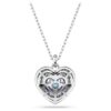 Colgante Idyllia en forma de corazón, azul, chapado en rodio Colgante Idyllia en forma de corazón, azul, chapado en rodio